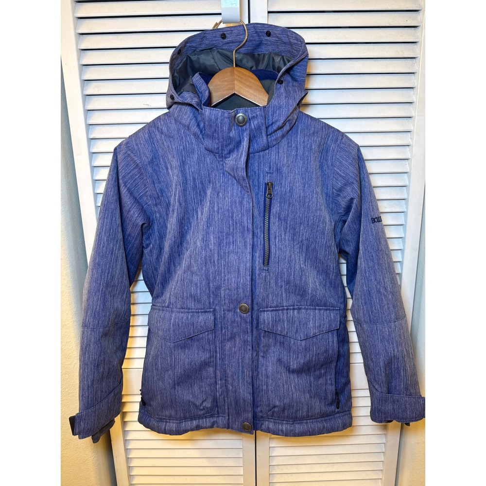 Boulder Gear Blue Heathered Insulated Ski Snowboard Jacket Hooded Womens Medium - Picture 1 of 9